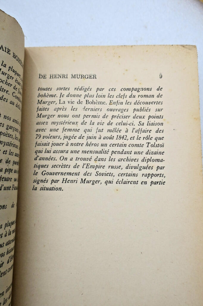 WARNOD André La vraie Bohème de Henri Murger