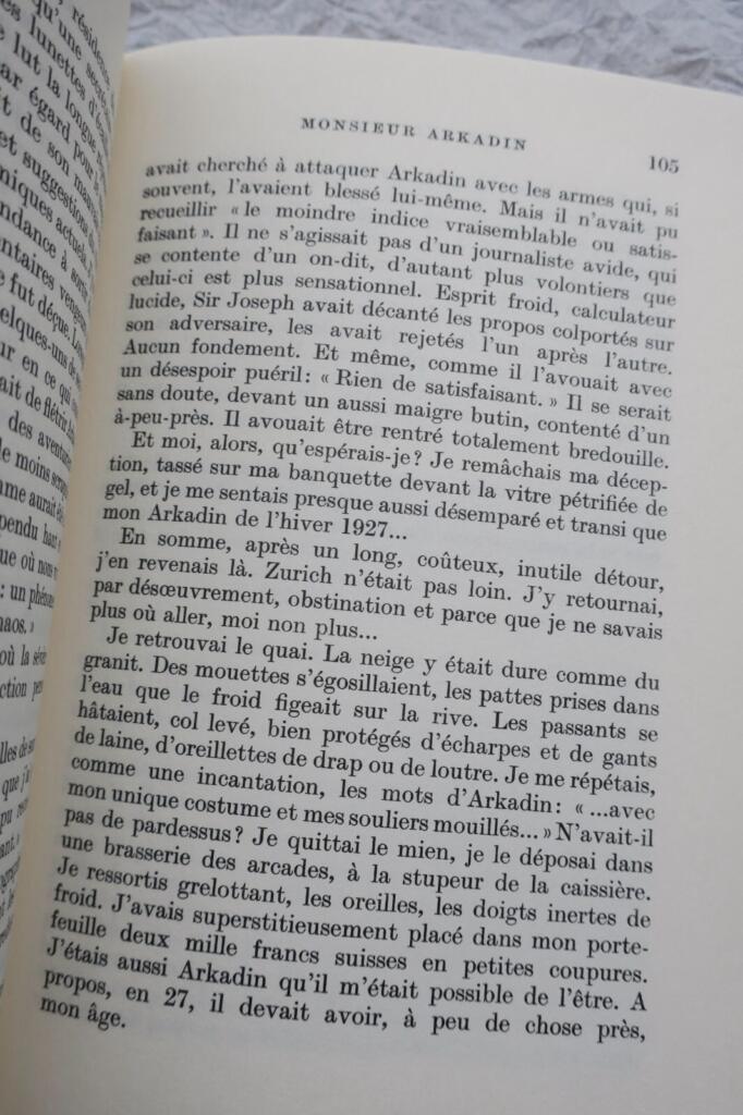 WELLES, Orson. Monsieur Arkadin. Roman