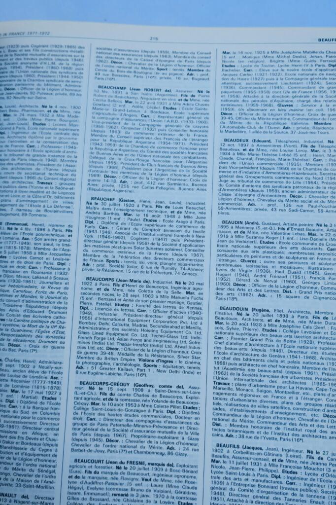 French biographical directory 1971-1972