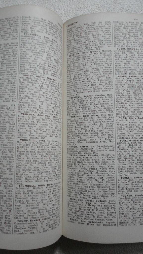 1930 Biographical Directory of US Government Officials