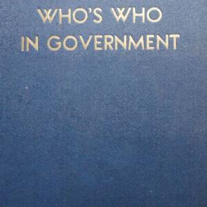Who's Who in Government (Vol.I only) The Biographical Research Bureau