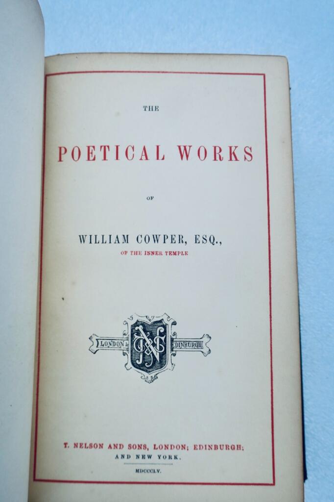 William Cowper The Poetical Works of William Cowper