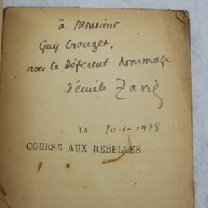 ZAVIE (Emile) La course aux rebelles Gallimard, 1927 + dédicace