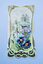 1 er avril petite carte gaufrée 66 x 120 mm.