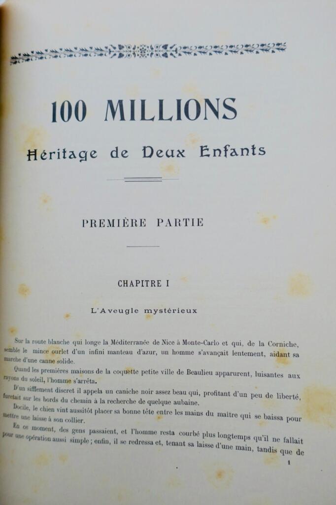 100 millions. Héritage de deux enfants