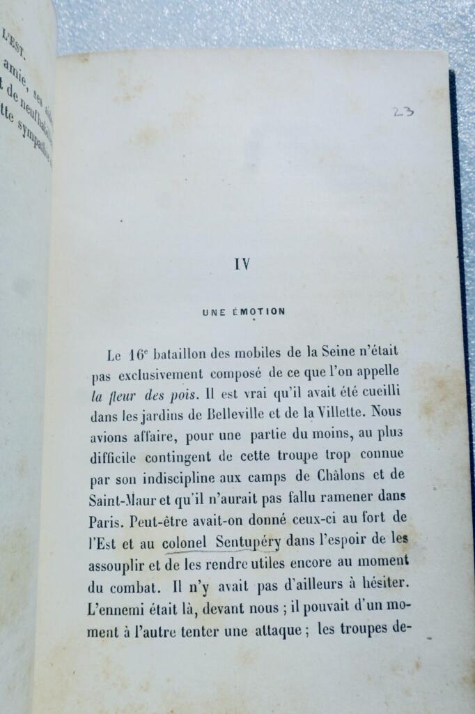 1870 Fort de l'Est Feldkaplan Erinnerungen