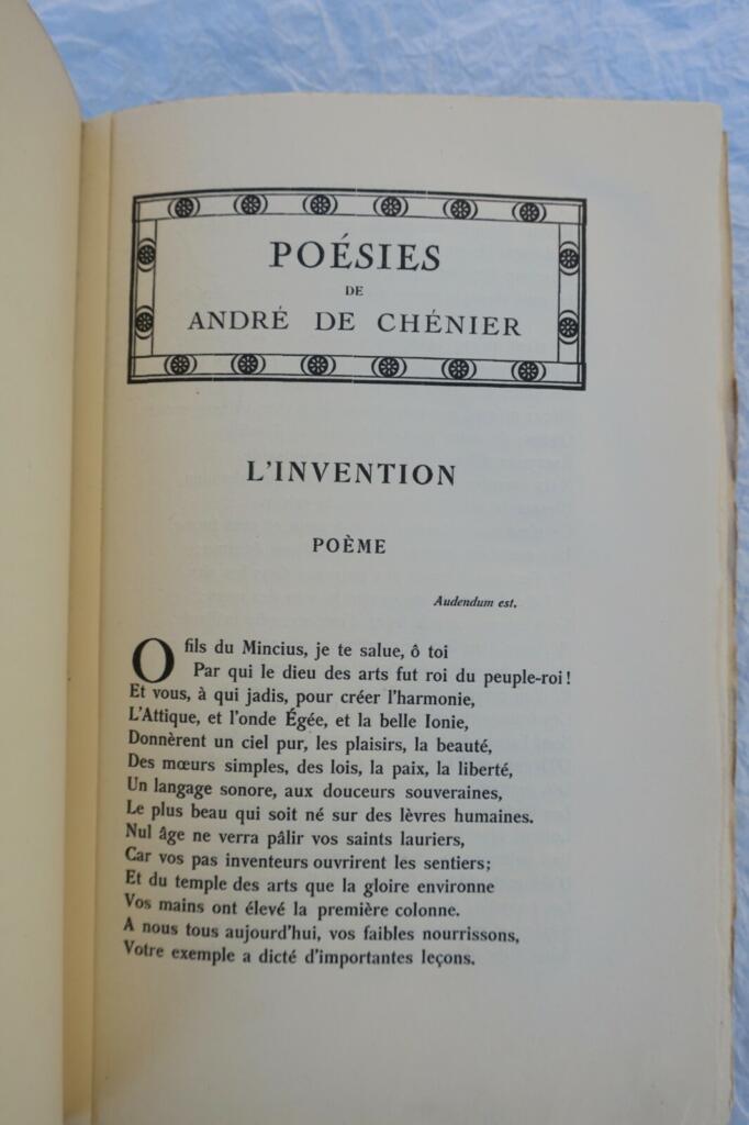 Collection of Poems by André Chénier