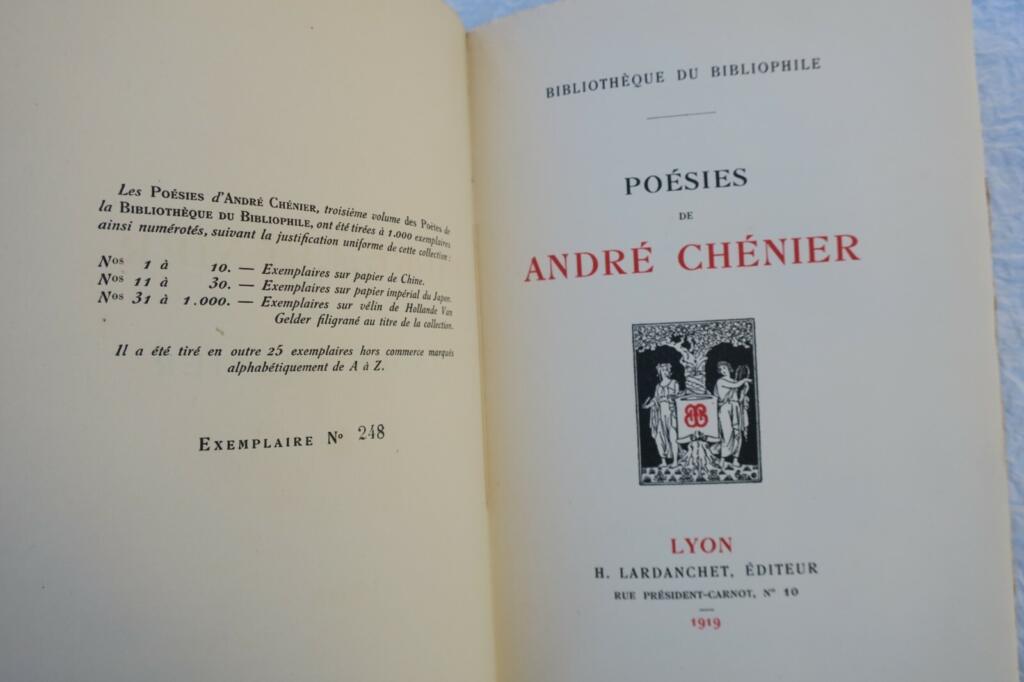 Collection of Poems by André Chénier