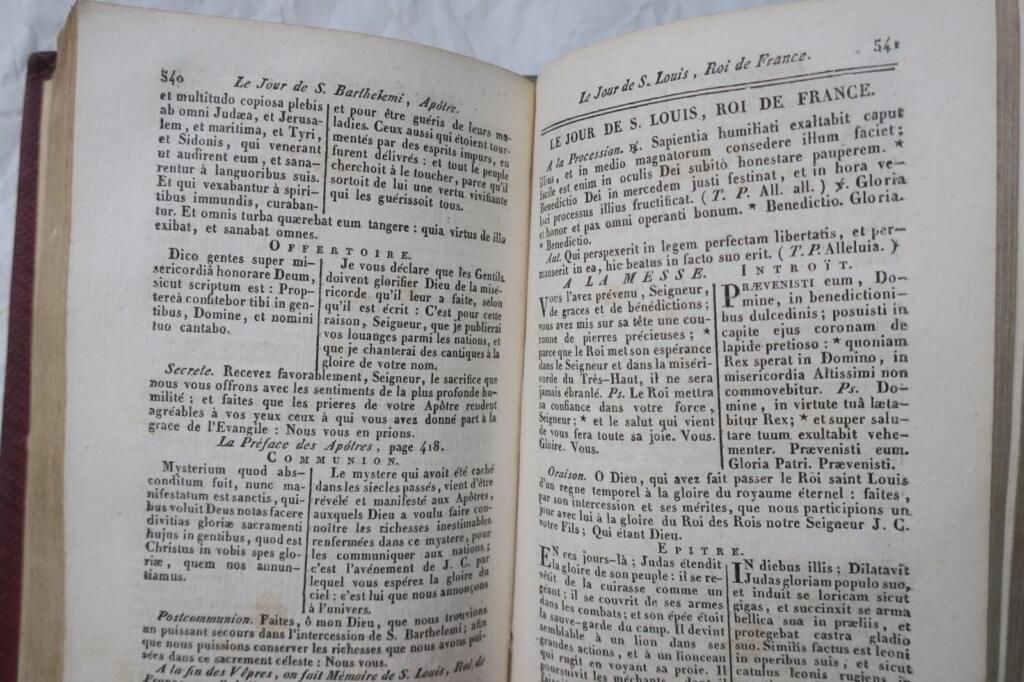 Eucologe ou nouveau livre d&rsquo;église le plus complet en latin et en françois 1822