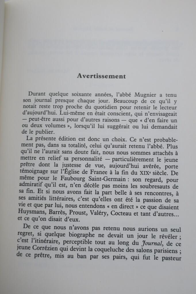 Tagebuch des Abbé Mugnier 1879-1939