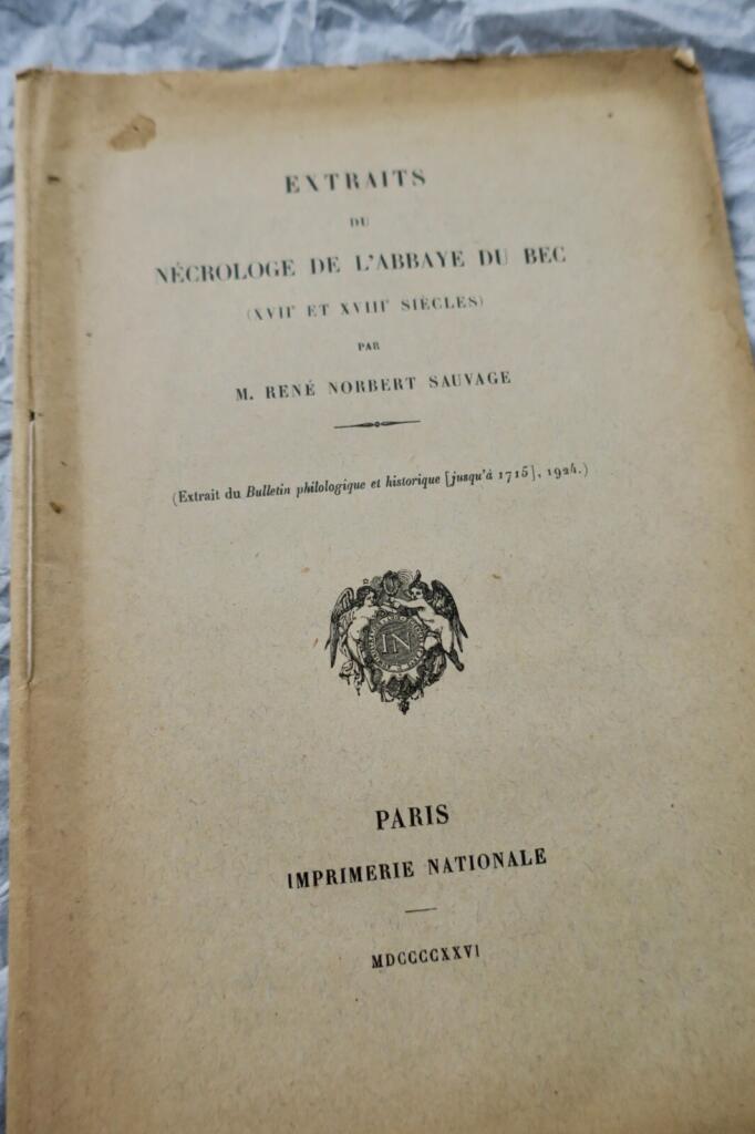 Obituary extracts from Bec Abbey