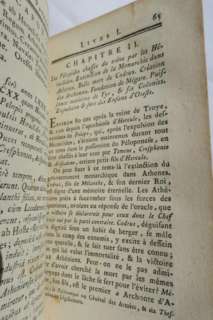 ABREGE DE L&rsquo;HISTOIRE GRECQUE ET ROMAINE 1785