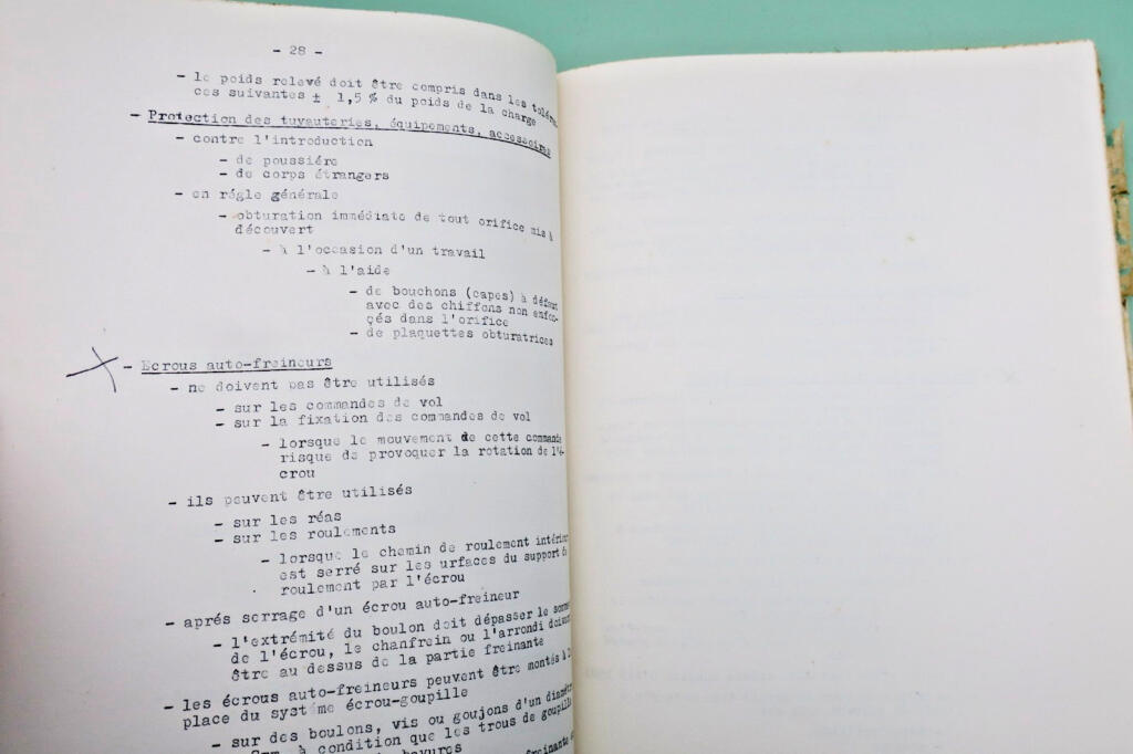 Aéronautique entretien des aéronefs 1963