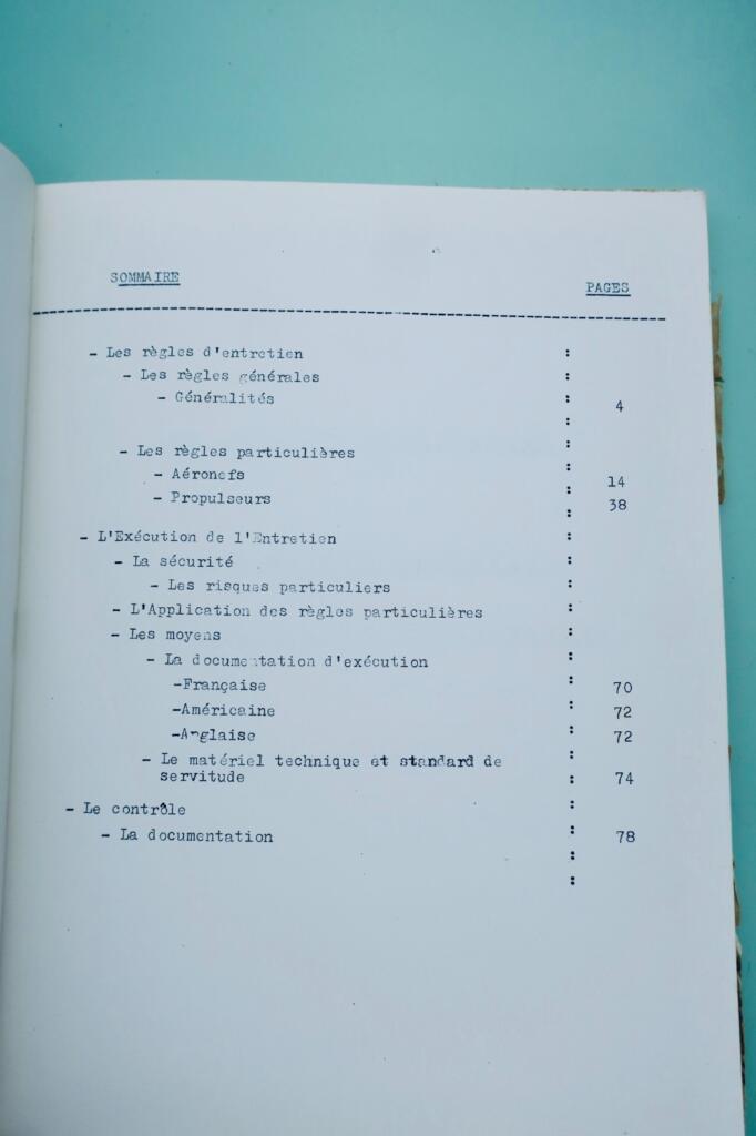 Aéronautique entretien des aéronefs 1963