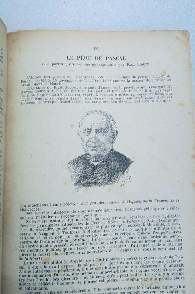 AF almanach de l&rsquo;action française 1919