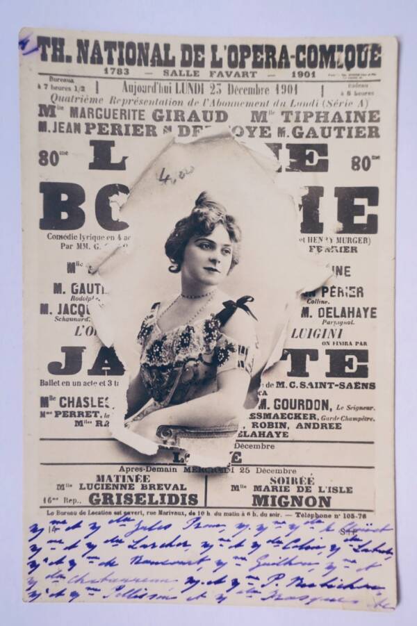 affiche crevée théâtre national de l'Opera-Comique 1902