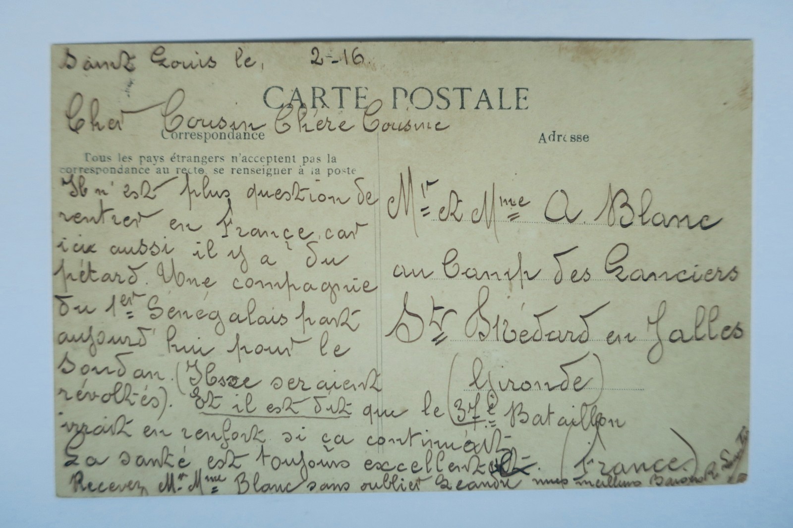 AFRIQUE OCCIDENTALE – Orchestre Indigène 1916 - La Librairie Antique