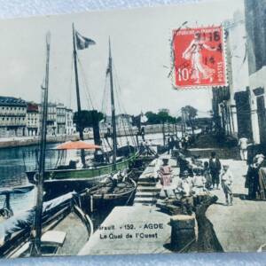 Agde le quai de l'Ouest 1914