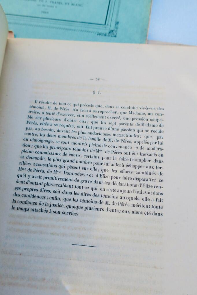 Agen Lesueur de Pérès 1869 affaire cour impériale