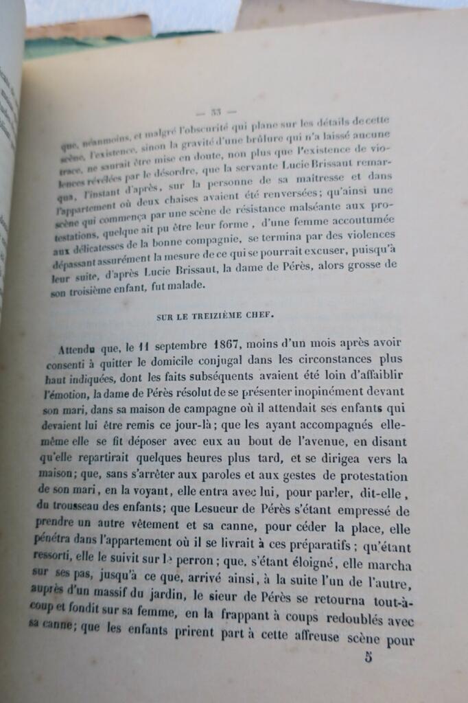 Agen Lesueur de Pérès 1869 affaire cour impériale