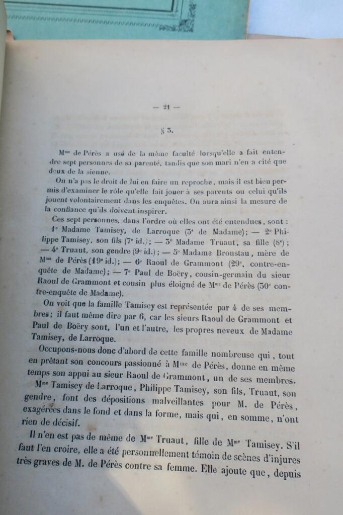 Agen Lesueur de Pérès 1869 affaire cour impériale