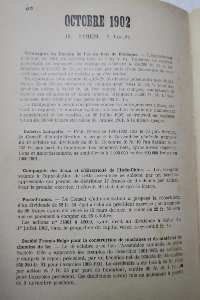 agenda des banquiers et des capitalistes 1903