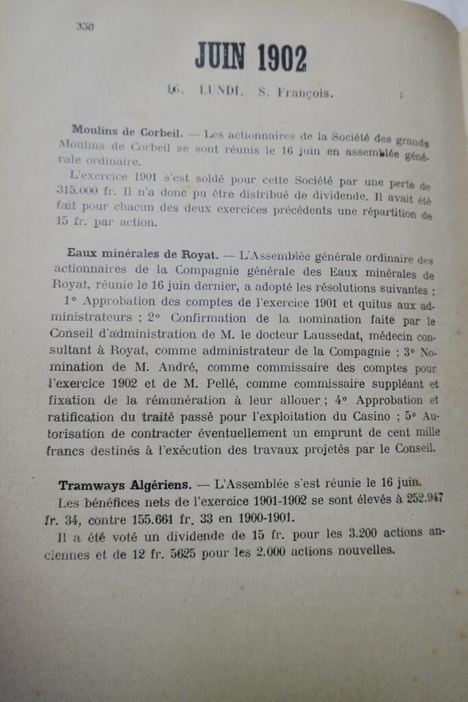 agenda des banquiers et des capitalistes 1903