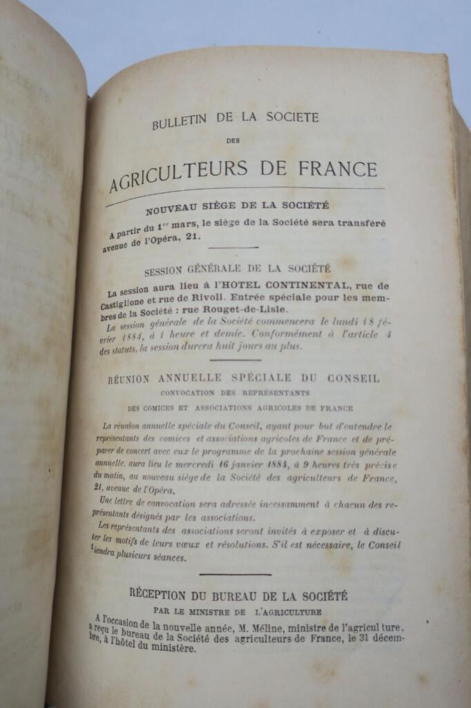 Agricultural Society Bulletin 1884-1885