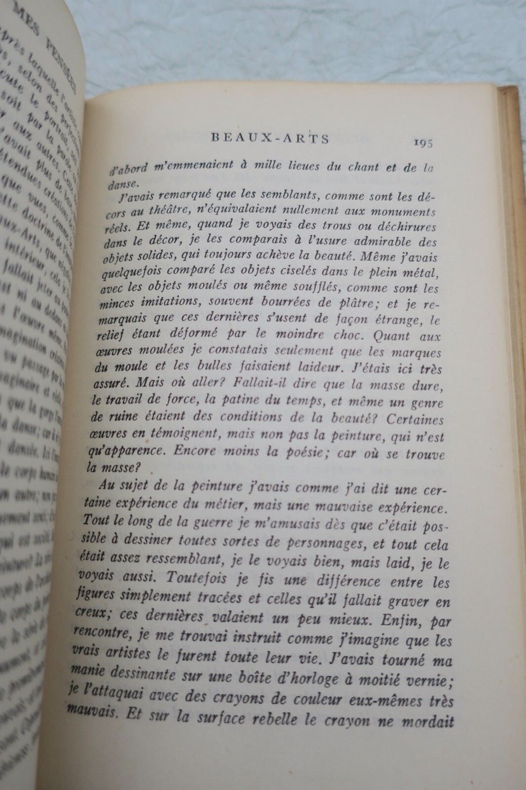 Reflexionen über das Denken<span class="lla-card-orig-wrap"><span class="lla-card-orig">❦ ALAIN HISTOIRE DE MES PENSÉES 1936 Bonet</span></span> - La Librairie Antique