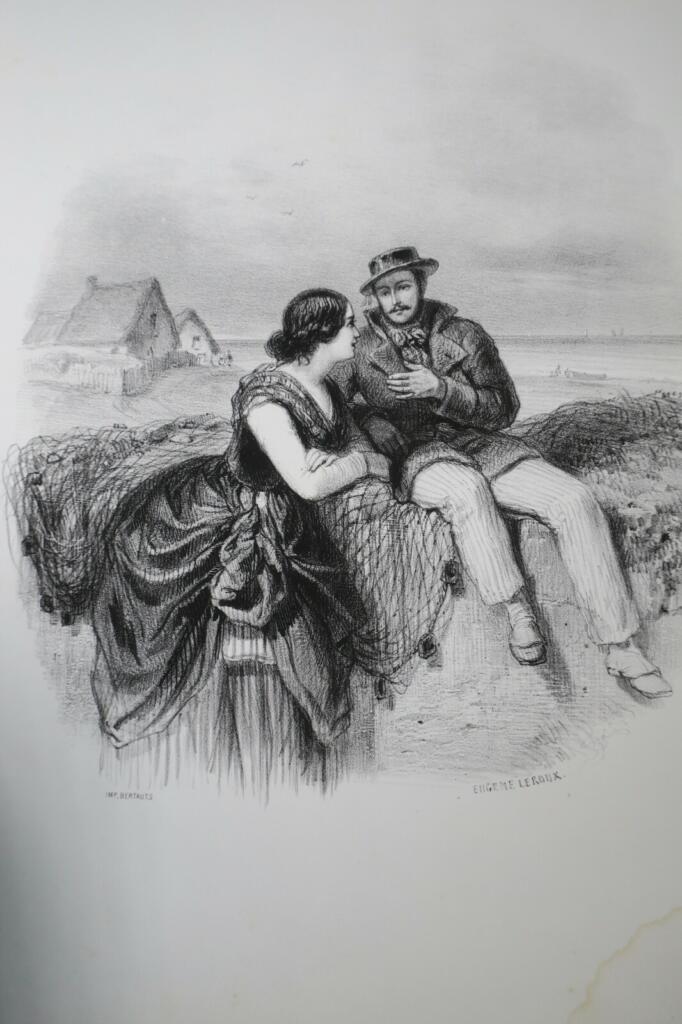1844年の美しいリトグラフ