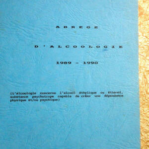 alcool abrégé d'alcoologie 1989-1990