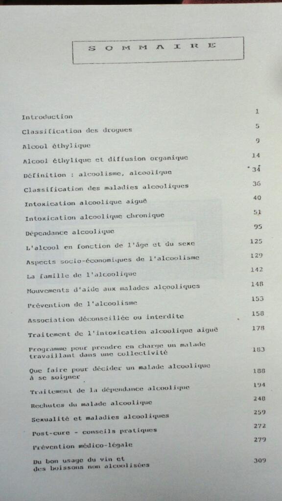 alcool abrégé d&rsquo;alcoologie 1989-1990