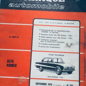 Alfa Romeo REVUE TECHNIQUE AUTOMOBILE 1970 n°293