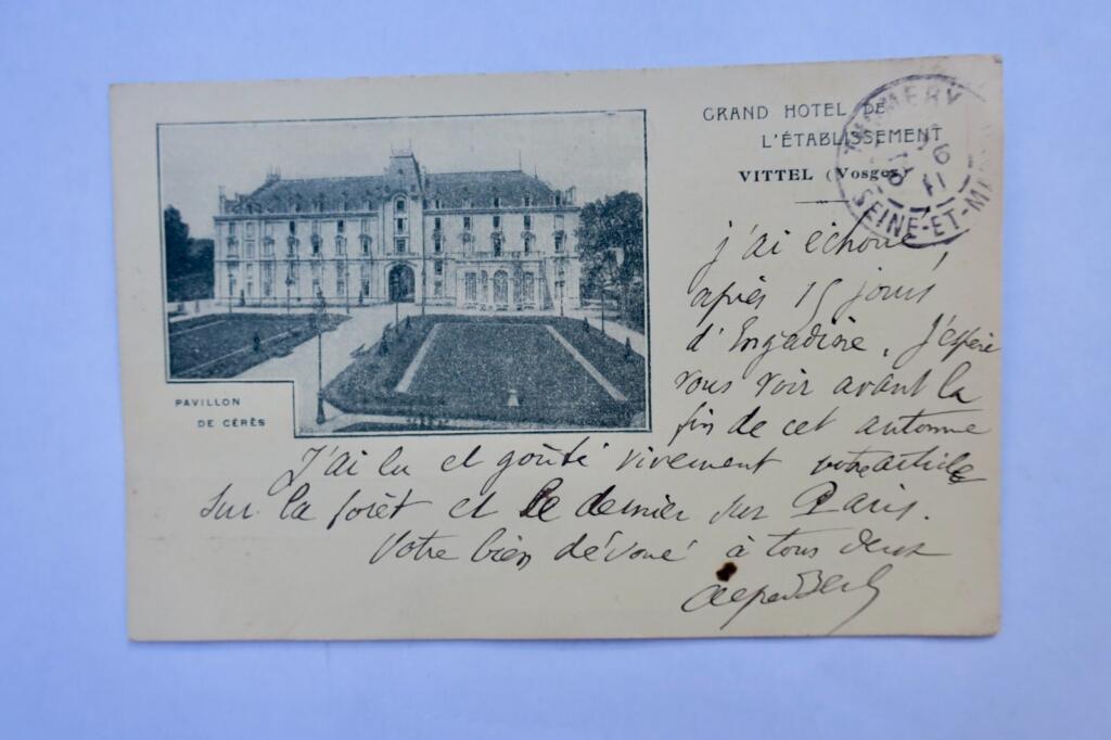 Autographed card by Alfred Berl