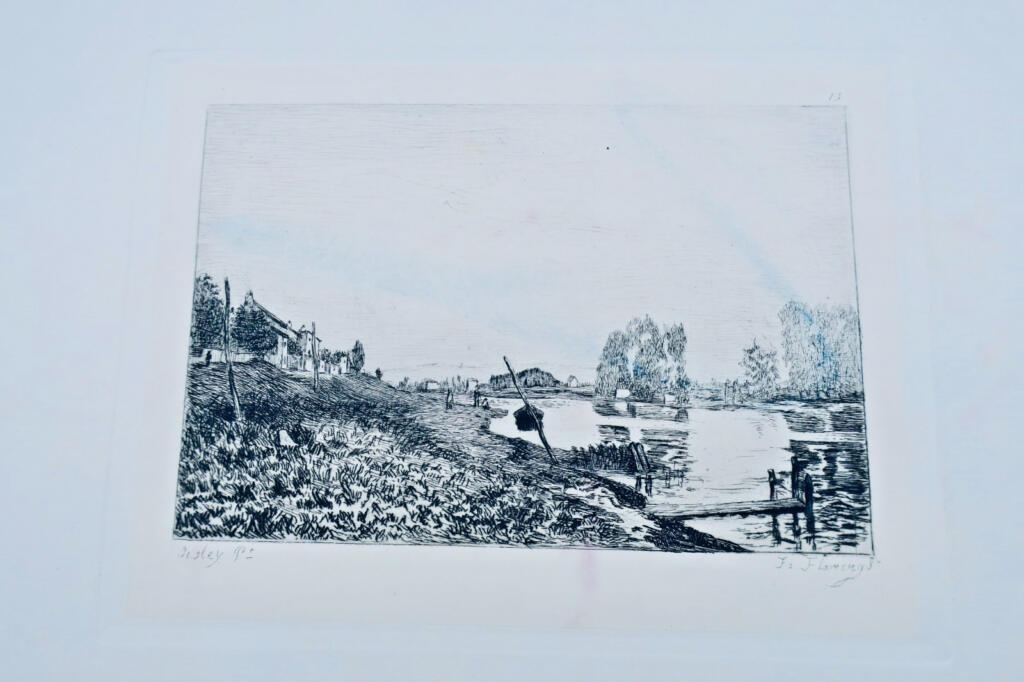 River Landscape - Etching after SISLEY