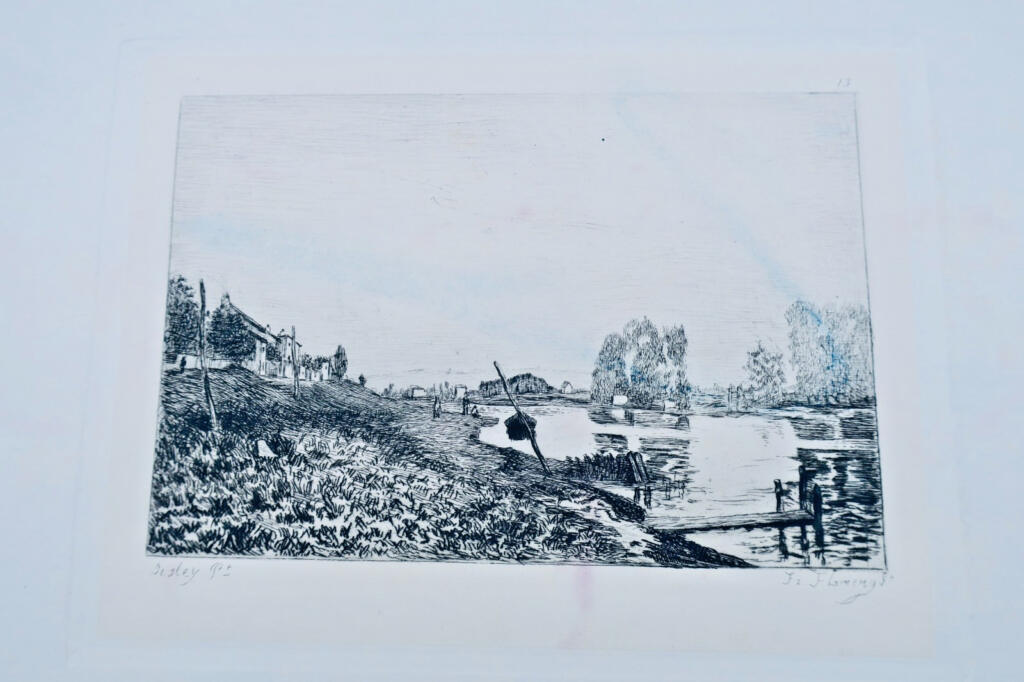 River Landscape - Etching after SISLEY
