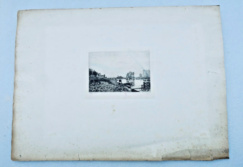 River Landscape - Etching after SISLEY