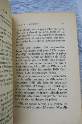 Algeria betrayed by money. Reply to Raymond Aron