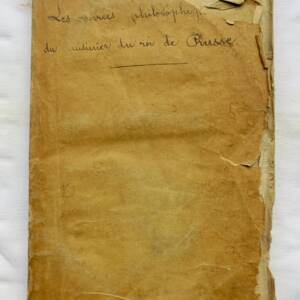Allemagne Les Soirées Philosophiques du Cuisinier du Roi de Prusse 1785