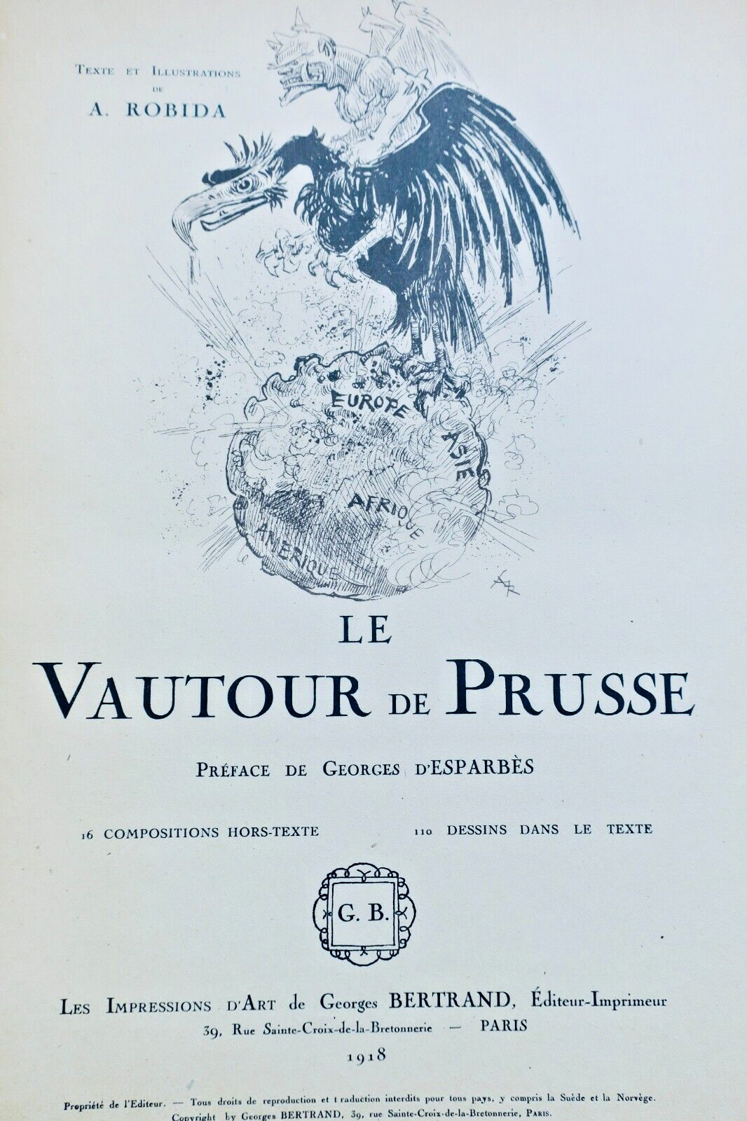 Allemagne Robida (Albert) Le vautour de Prusse