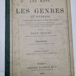 Allemand Les mots et les genres en allemand 1886