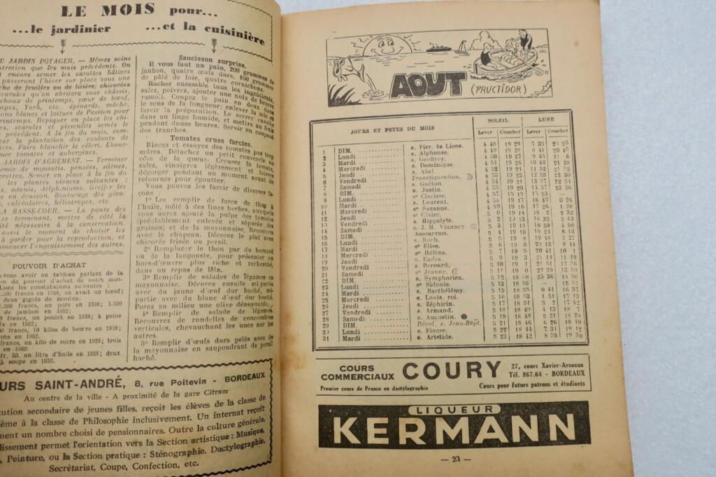 almanach 1954 Courier Dimanche Français