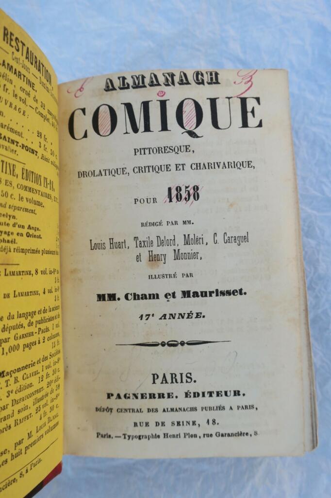 Comic Almanac with Satirical Illustrations 1858-1860