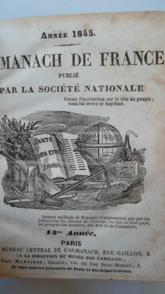 French Almanac: Laws, Science & Progress 1845-1847