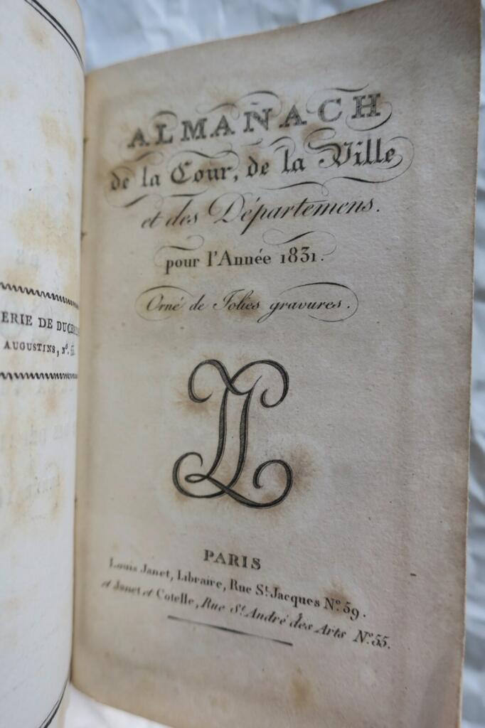 Court and City Almanac for 1831