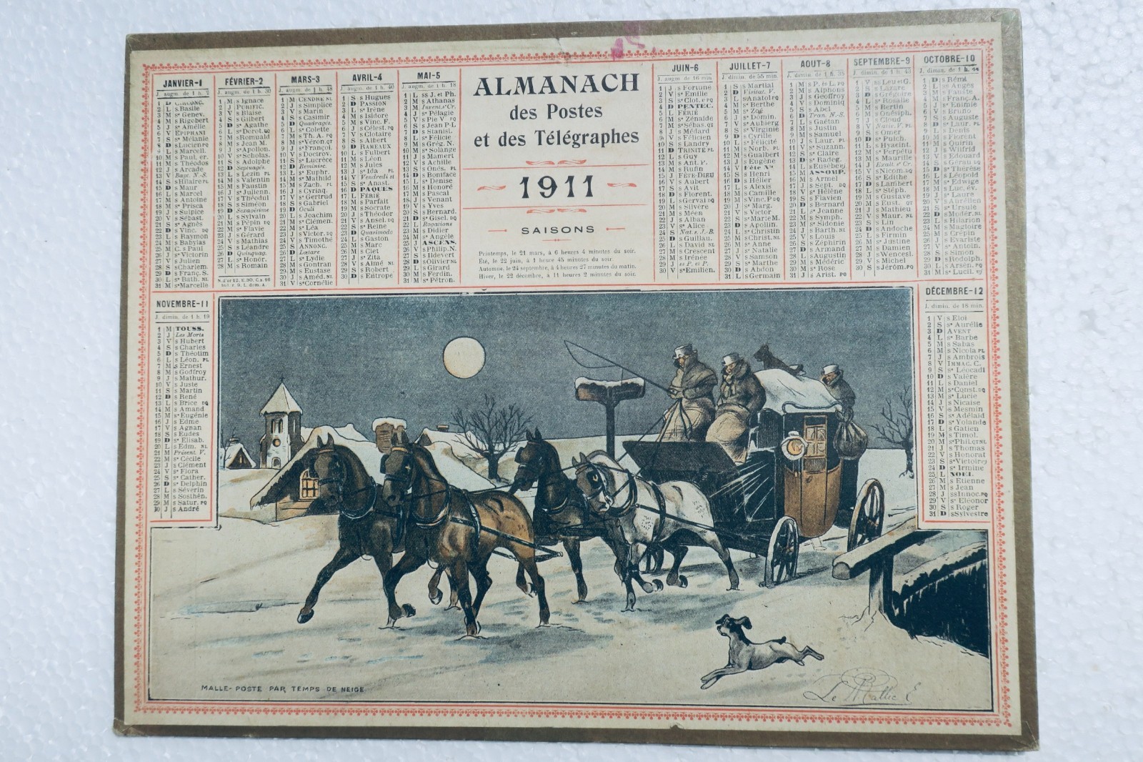 1911 Post & Telegraph Almanac Lot-et-Garonne - Image 4