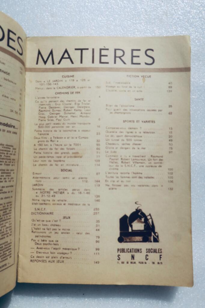 French Railway Workers' Almanac 1951