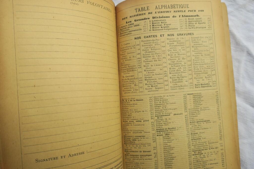 Almanach Hachette : petite encyclopédie populaire de la vie pratique 1899
