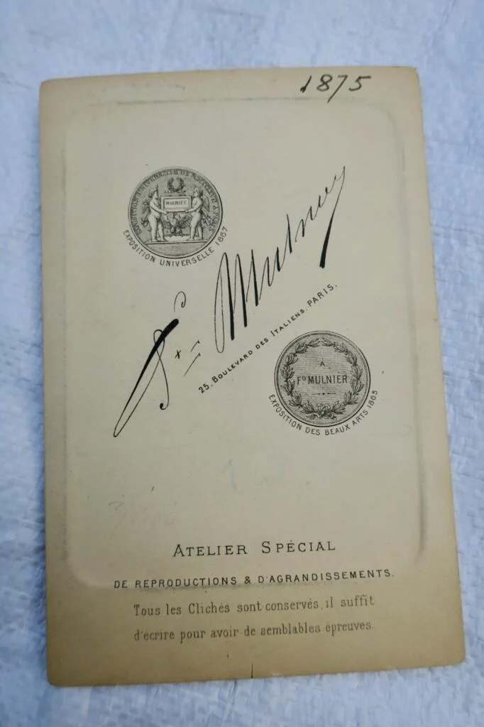 Alphonse Daudet photographie argentique 110 x 164 mm.