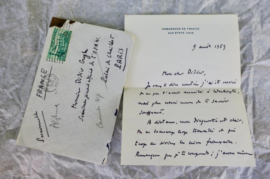 1959 unterzeichnetes Schreiben der US-Botschaft